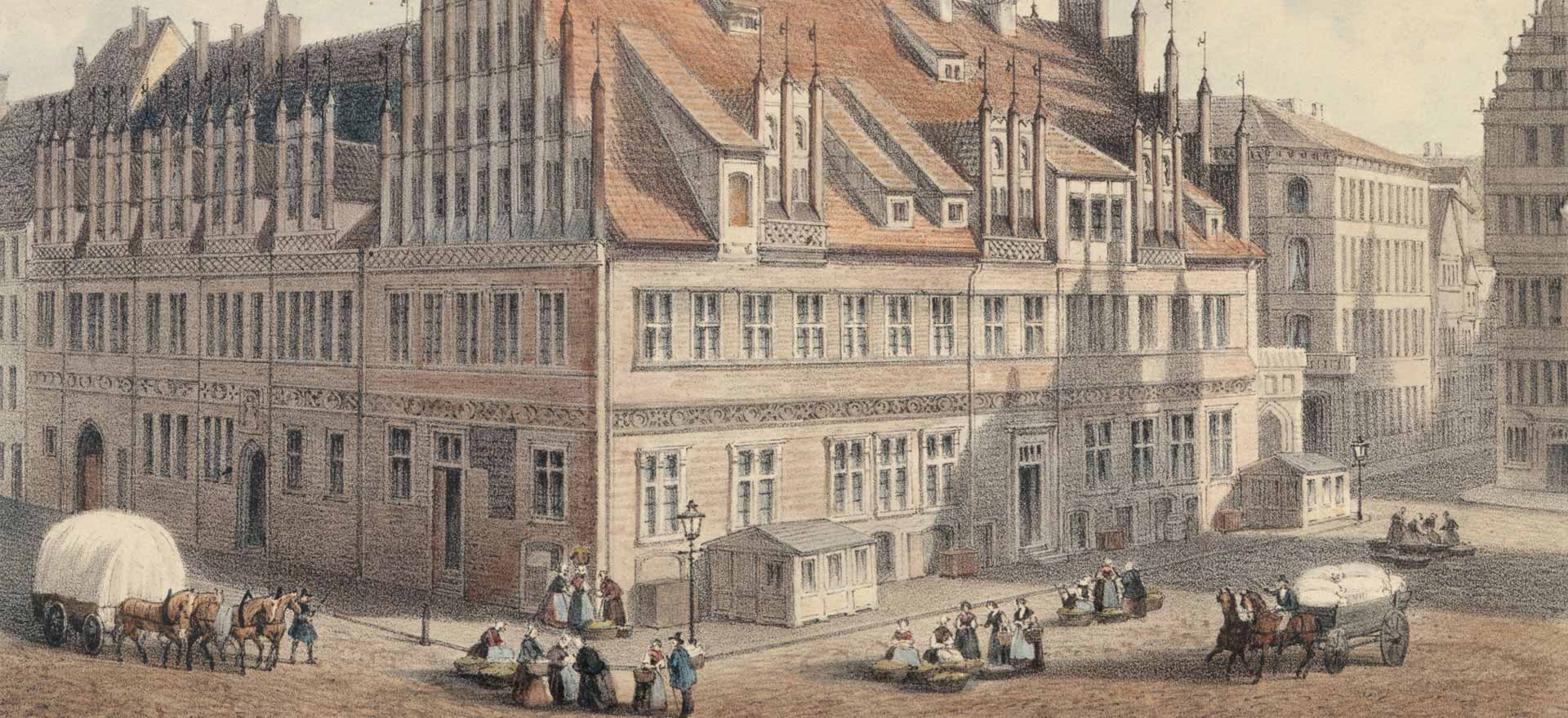 Altes Rathaus vom Markt aus gesehen